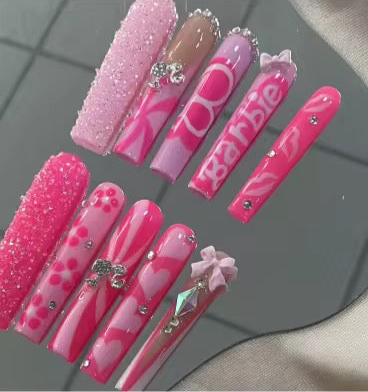 Barbie Girl Press On Nails