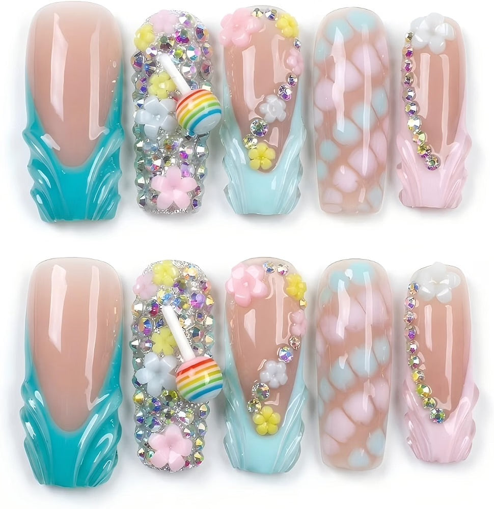 Candy Coated Press On Nails