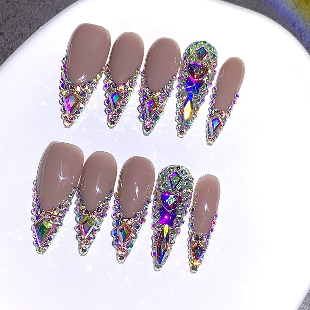 Pretty Diamond Press On Nails