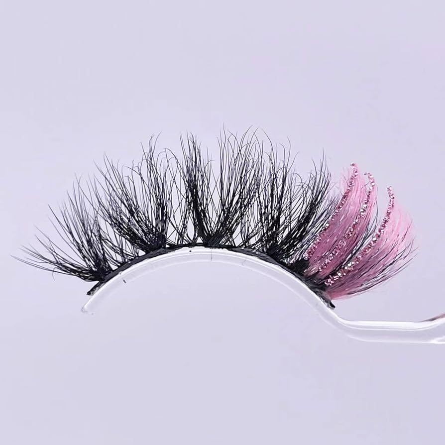 Pink Glitter Lashes