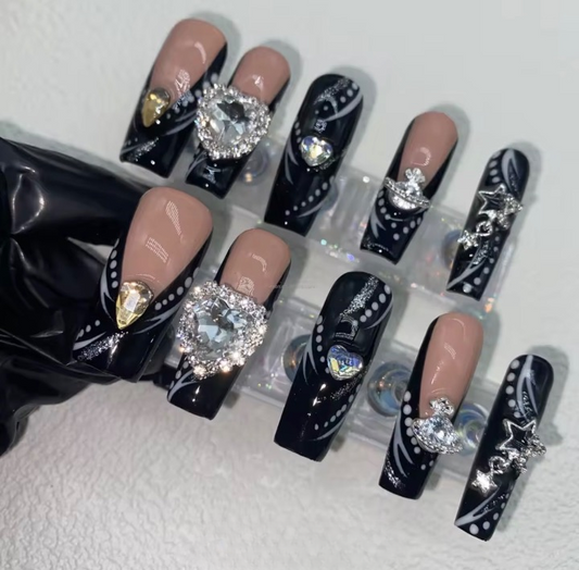 Starry Night Press On Nails