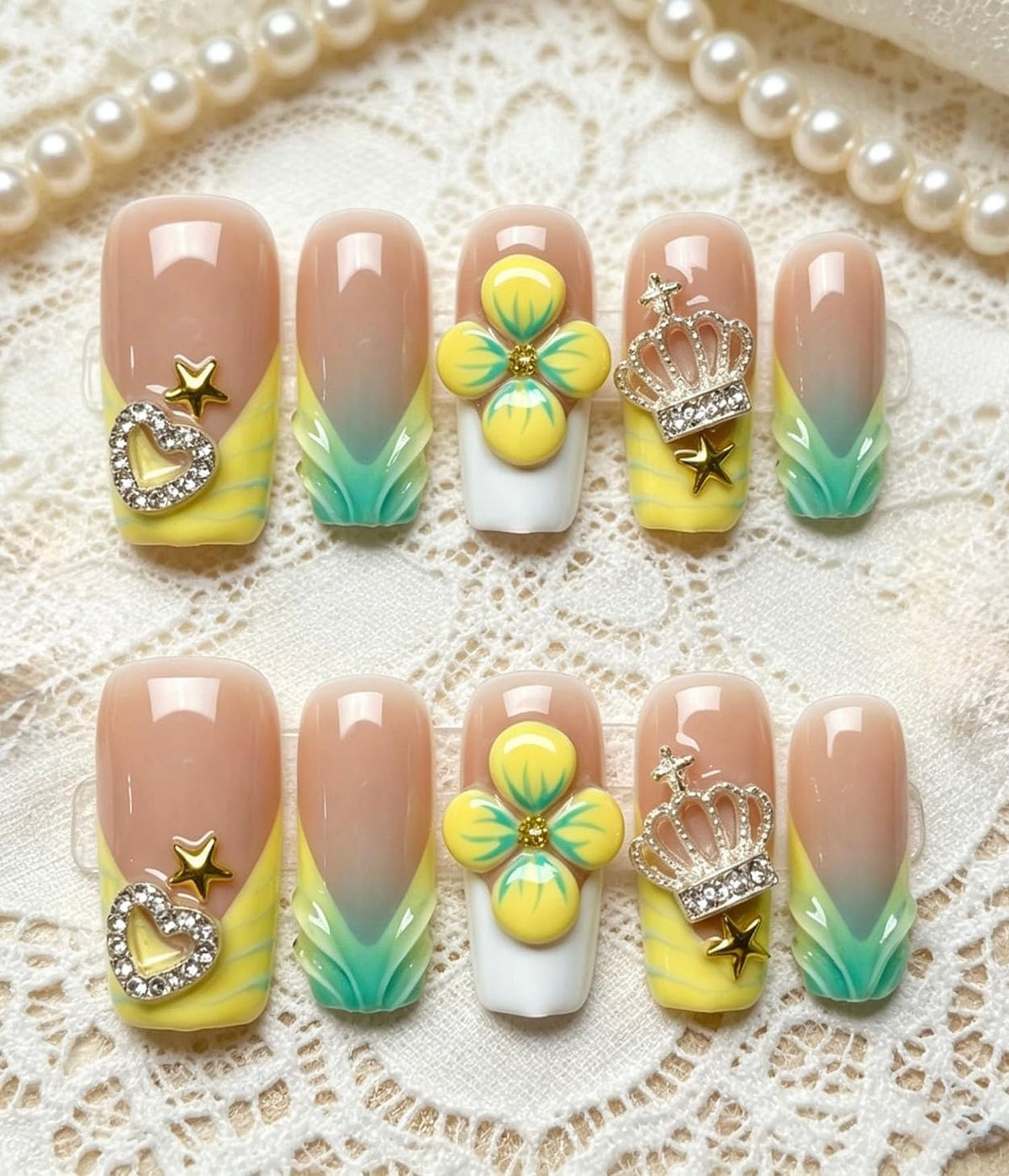 Princess Style Press On Nails