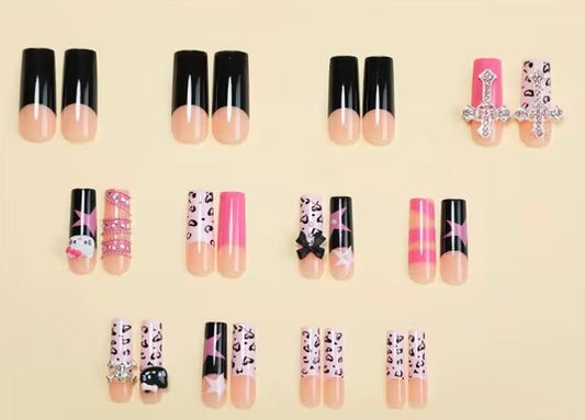 French Remix Press On Nails