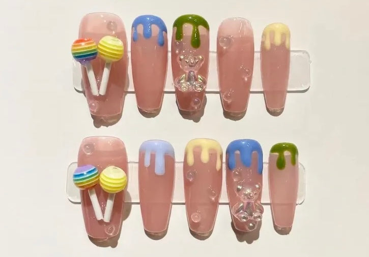 Candy Rain Press On Nails