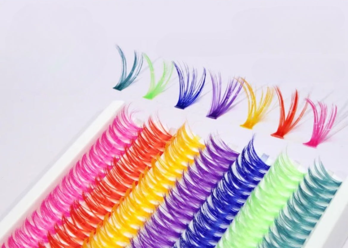 DIY Colorful Lash Clusters