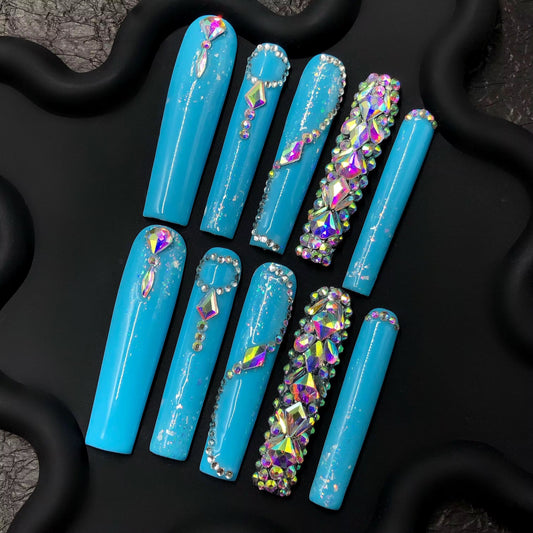 Royal Blue Press On Nails