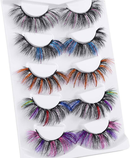 Colorful Glitter Lash Pack