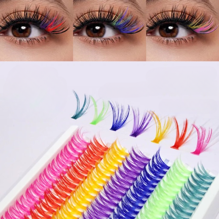 DIY Colorful Lash Clusters