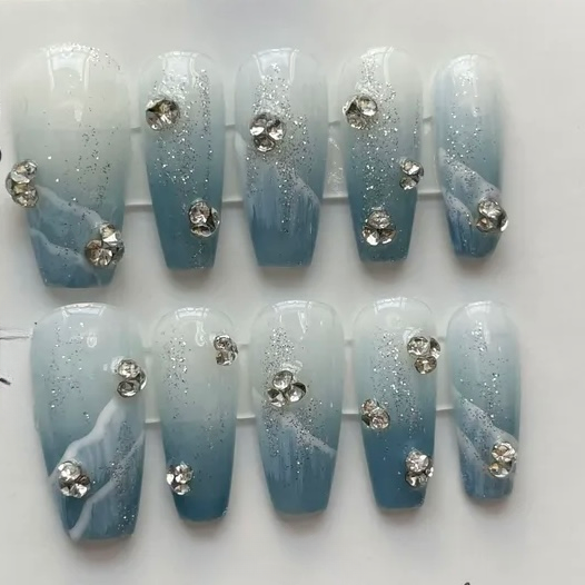 Under Ocean Press On Nails