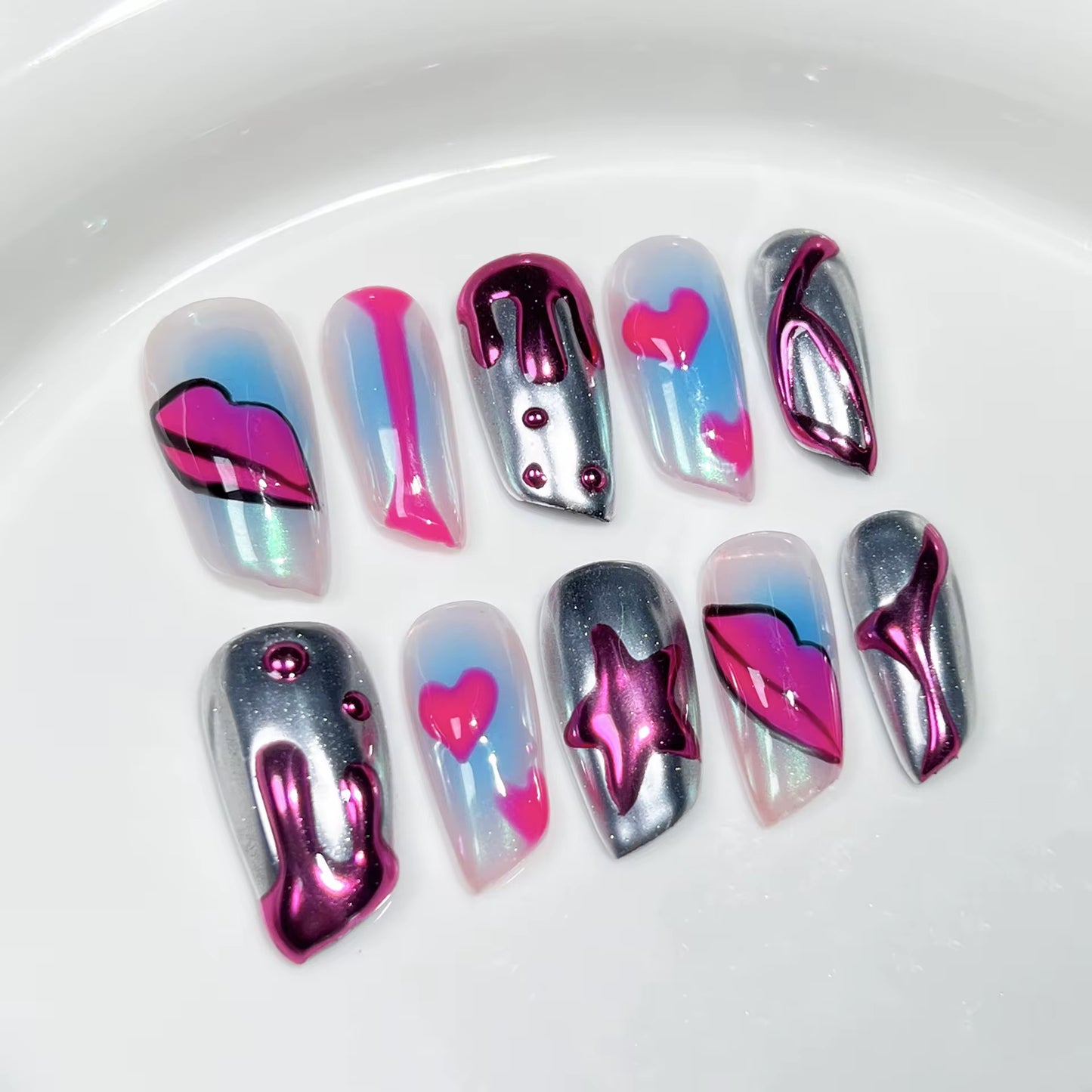 Chrome Heart Press On Nails